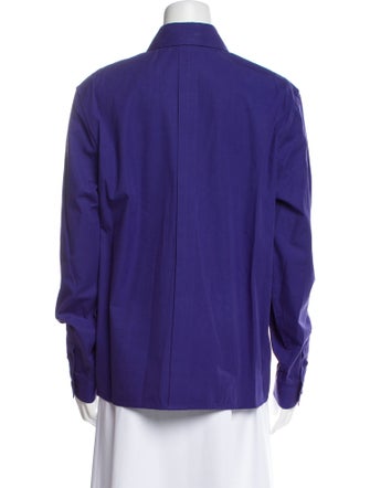 Saint Laurent Long Sleeve Button-Up Top