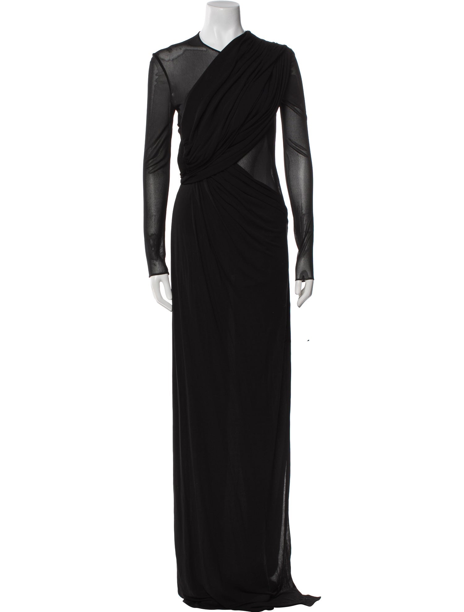 Saint Laurent One-Shoulder Long Dress
