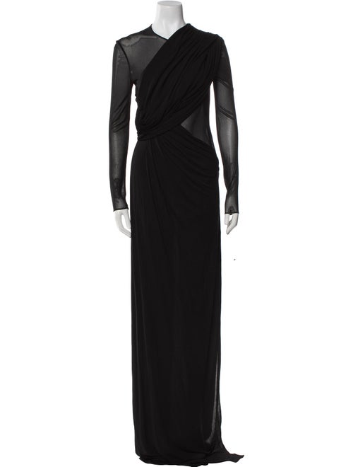 Saint Laurent One-Shoulder Long Dress
