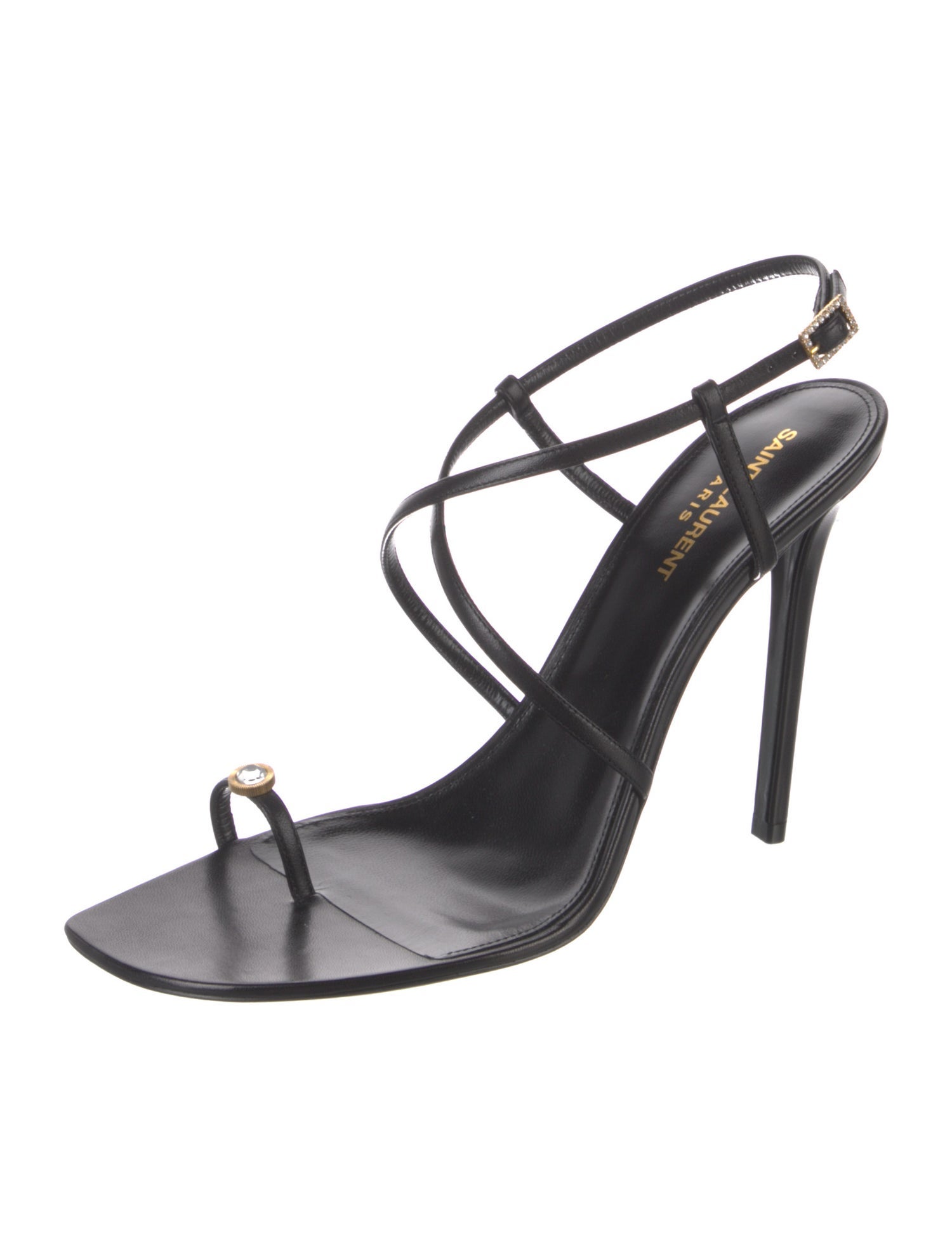 Saint Laurent Leather Slingback Sandals