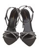 Saint Laurent Satin Crystal Embellishments Sandals