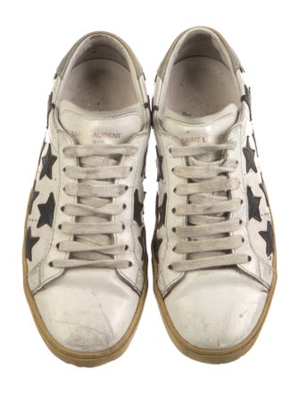 Saint Laurent Leather Printed Sneakers