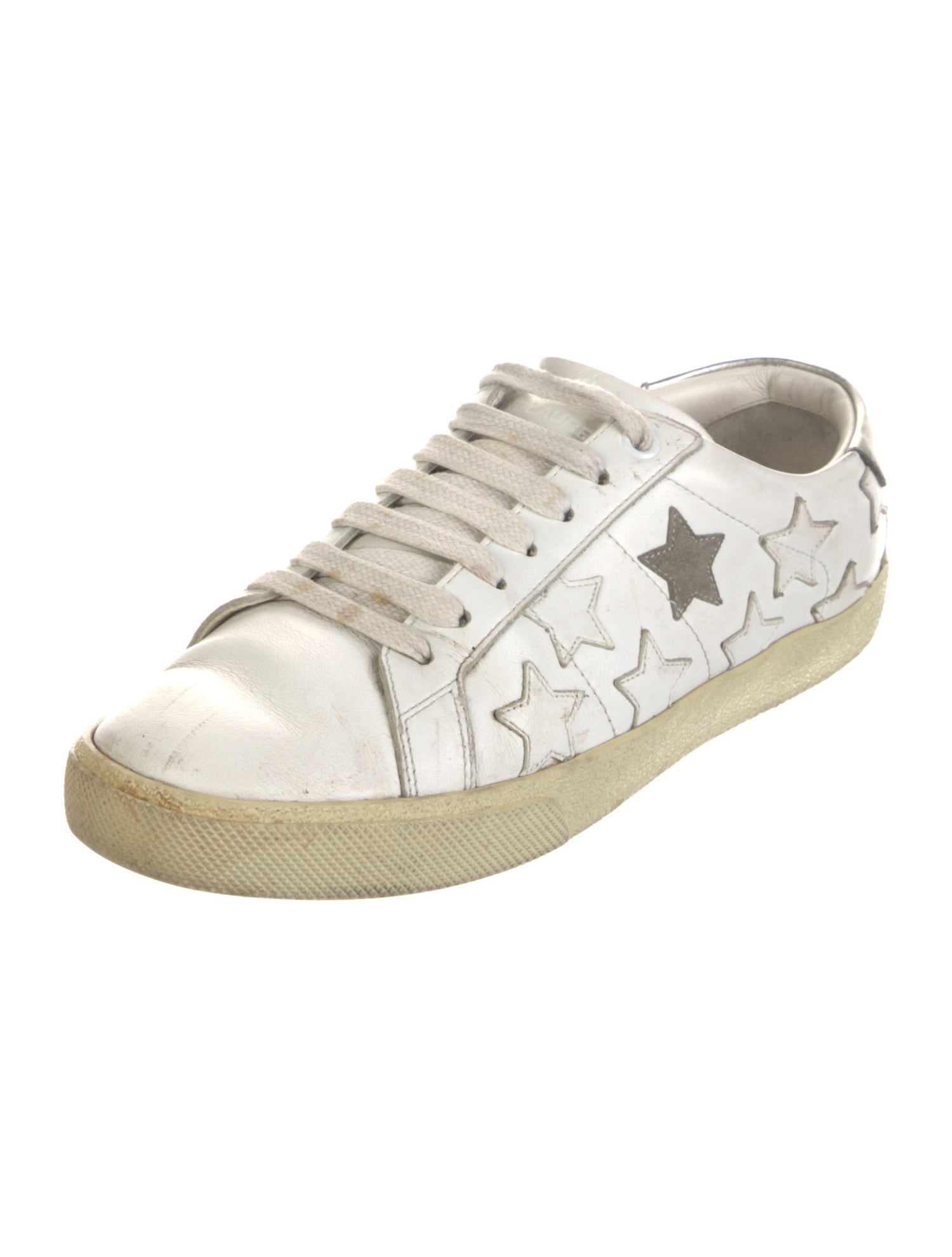 Saint Laurent Leather Printed Sneakers