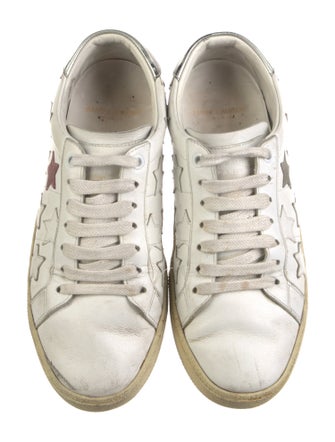 Saint Laurent Leather Printed Sneakers