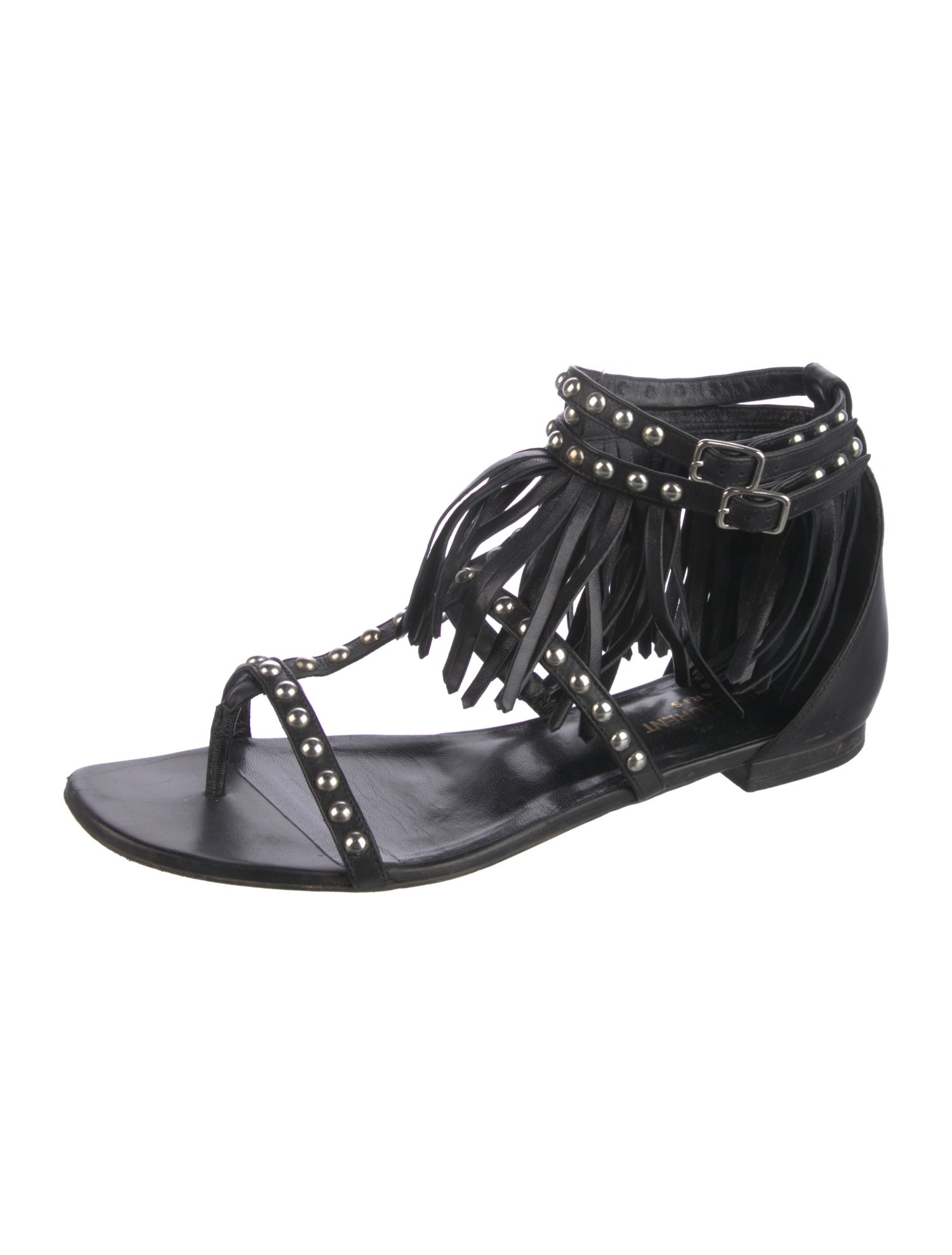 Saint Laurent Leather Gladiator Sandals