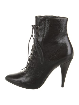 Saint Laurent Leather Lace-Up Boots