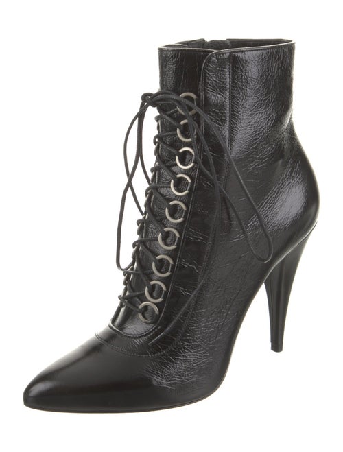 Saint Laurent Leather Lace-Up Boots