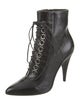 Saint Laurent Leather Lace-Up Boots