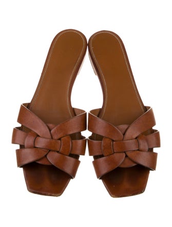 Saint Laurent Leather Slides