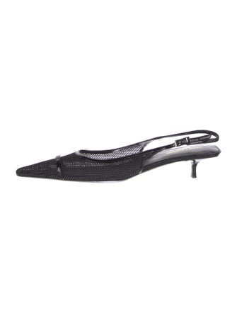 Saint Laurent Mesh Mesh Accents Slingback Pumps