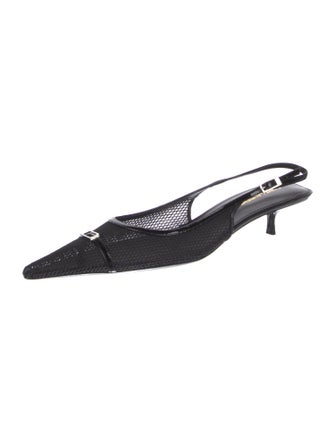 Saint Laurent Mesh Mesh Accents Slingback Pumps