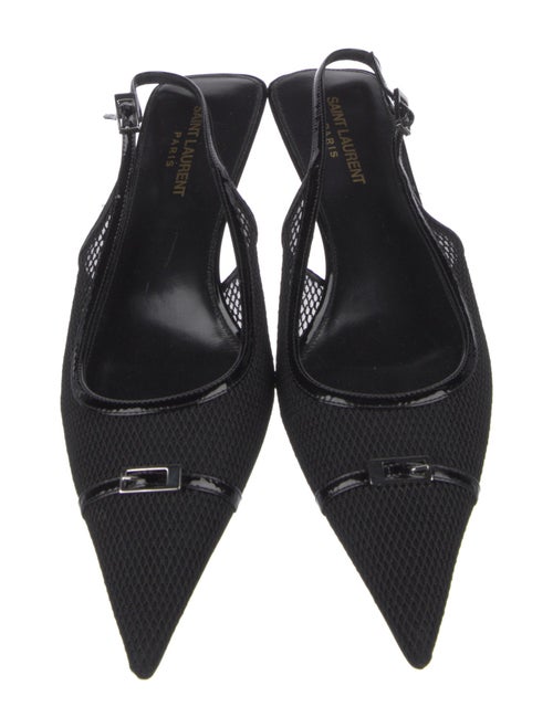 Saint Laurent Mesh Mesh Accents Slingback Pumps