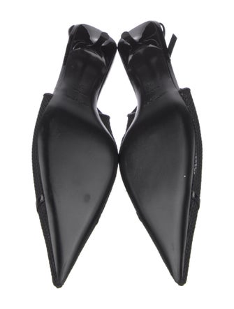 Saint Laurent Mesh Mesh Accents Slingback Pumps