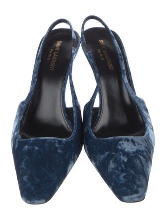 Saint Laurent Velvet Slingback Pumps