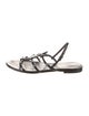 Saint Laurent Signature Logo Patent Leather Slingback Sandals