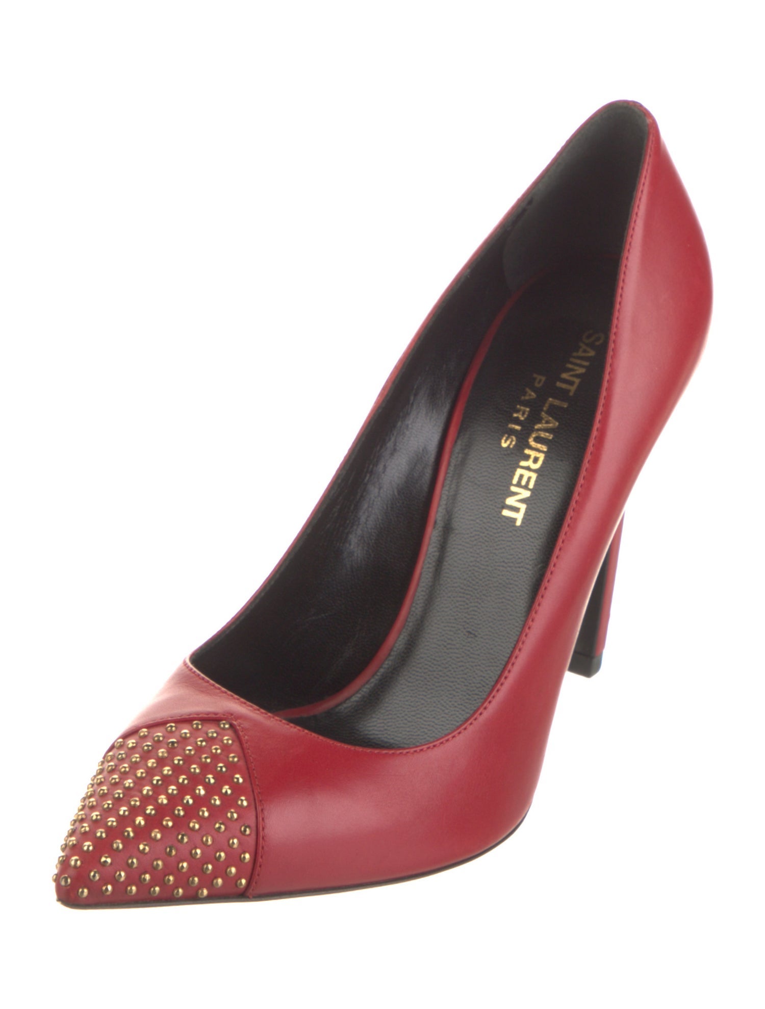 Saint Laurent Leather Studded Accents Pumps
