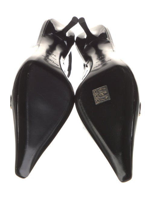 Saint Laurent Patent Leather Crystal Embellishments Slingback Pumps