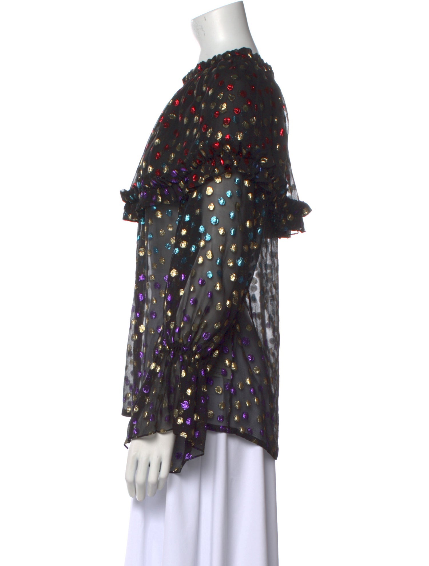 Saint Laurent Silk Floral Print Blouse