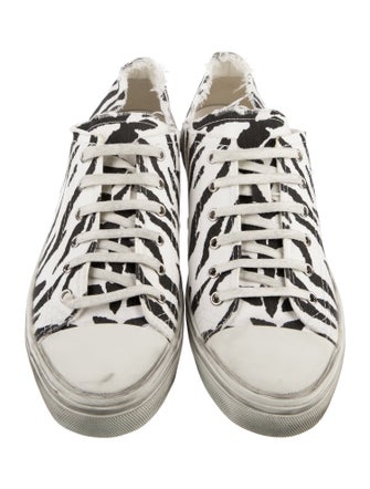 Saint Laurent Canvas Animal Print Sneakers