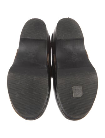 Saint Laurent Leather Chain-Link Accents Mules