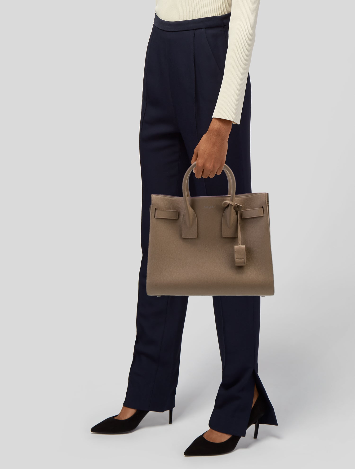 Saint Laurent Leather Sac De Jour Small