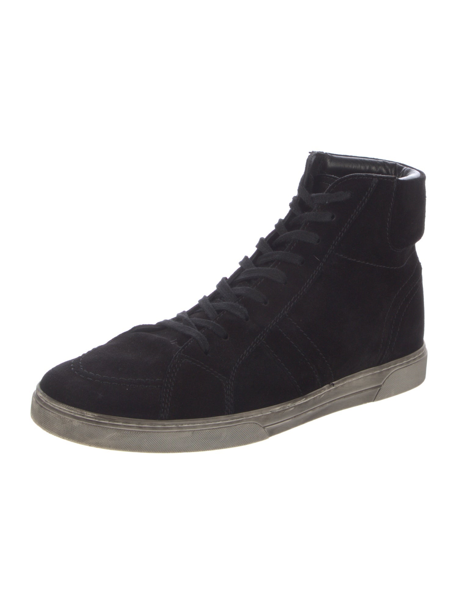 Saint Laurent Suede Distressed Accents Sneakers