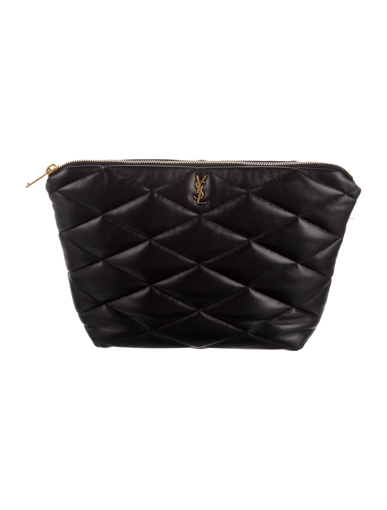 Saint Laurent Quilted Smooth leather Cosmetic Bag