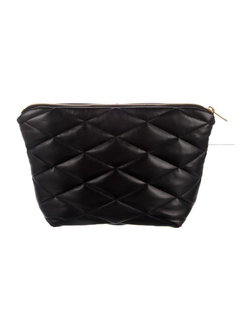 Saint Laurent Quilted Smooth leather Cosmetic Bag
