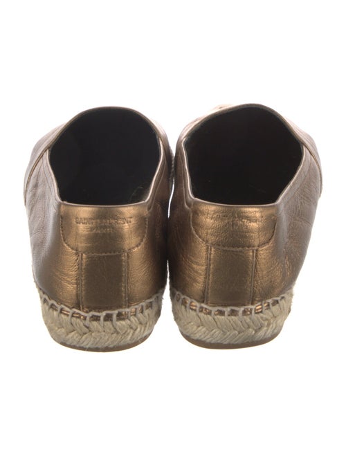 Saint Laurent Signature Logo Leather Espadrilles