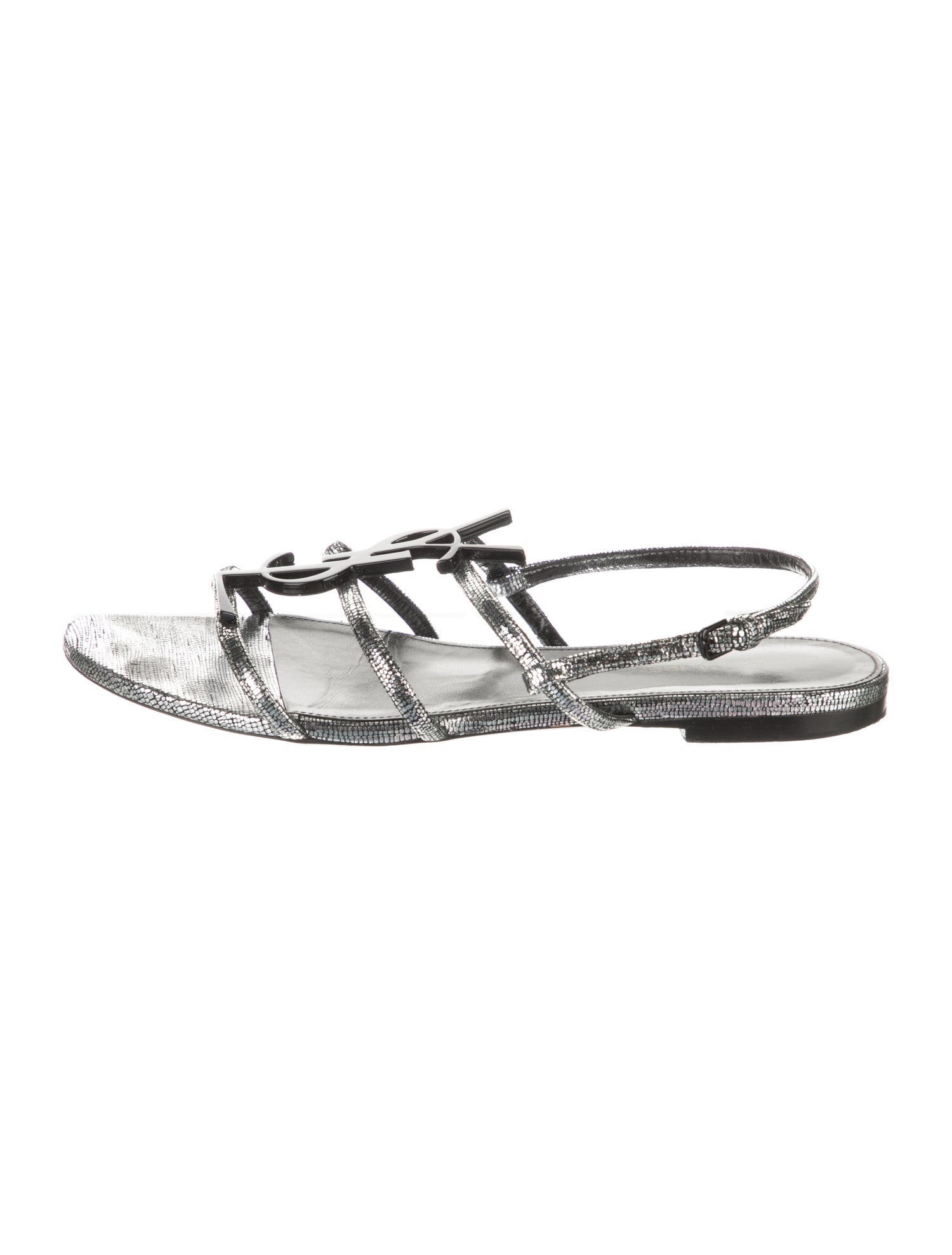 Saint Laurent Leather Slingback Sandals