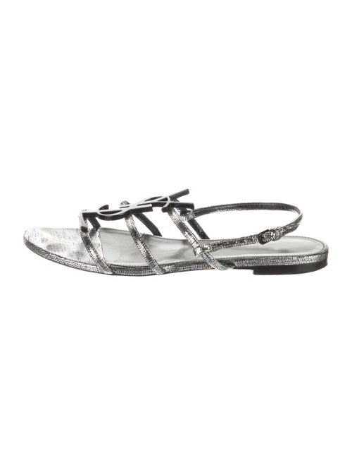 Saint Laurent Leather Slingback Sandals
