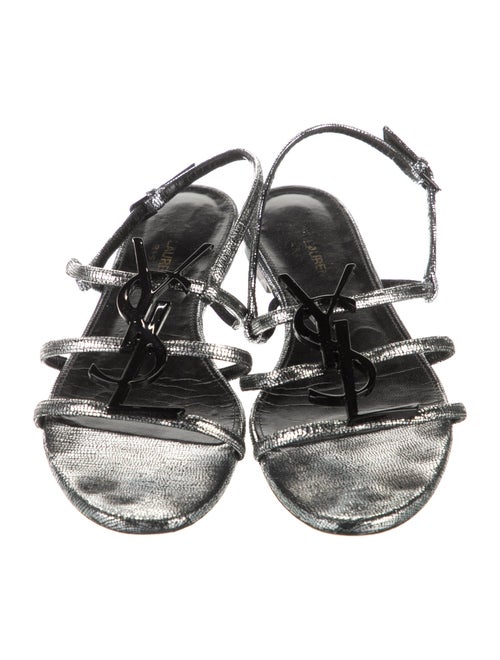 Saint Laurent Leather Slingback Sandals