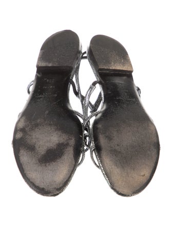 Saint Laurent Leather Slingback Sandals