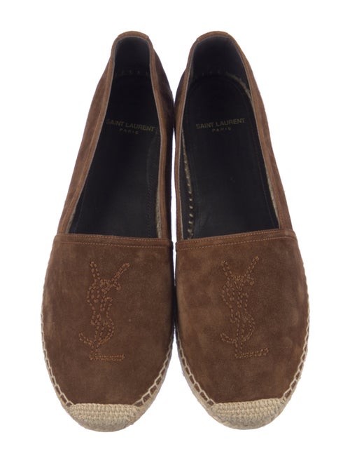 Saint Laurent Suede Whipstitch Trim Espadrilles