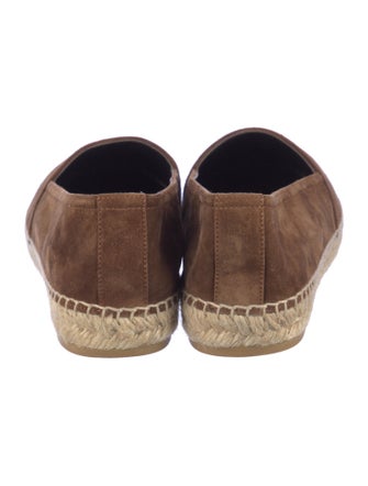 Saint Laurent Suede Whipstitch Trim Espadrilles