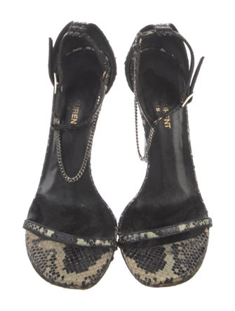 Saint Laurent Snakeskin Animal Print Sandals