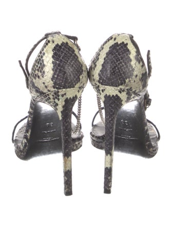Saint Laurent Snakeskin Animal Print Sandals