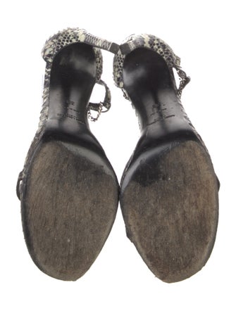Saint Laurent Snakeskin Animal Print Sandals