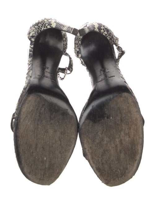 Saint Laurent Snakeskin Animal Print Sandals