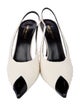 Saint Laurent Leather Trim Embellishment Slingback Pumps