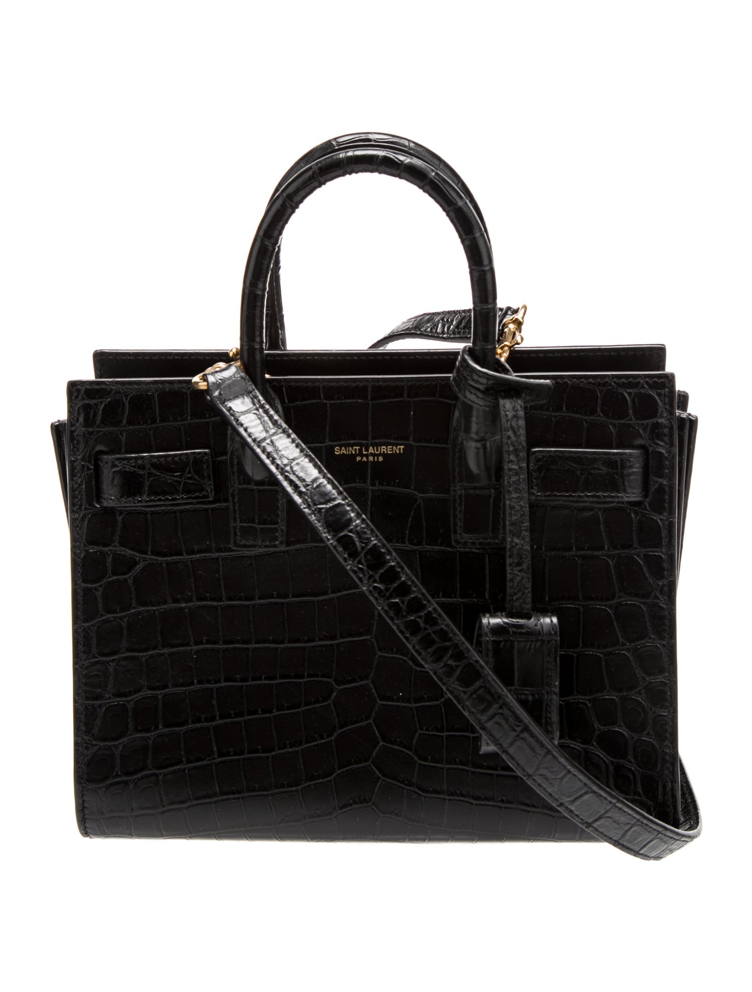Saint Laurent Embossed Leather Sac De Jour Nano 2022