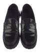 Saint Laurent Leather Whipstitch Trim Loafers