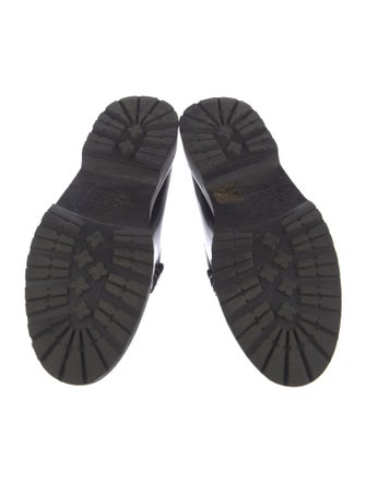 Saint Laurent Leather Whipstitch Trim Loafers