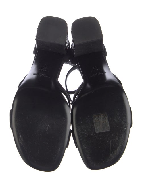 Saint Laurent Suede Crystal Embellishments Sandals
