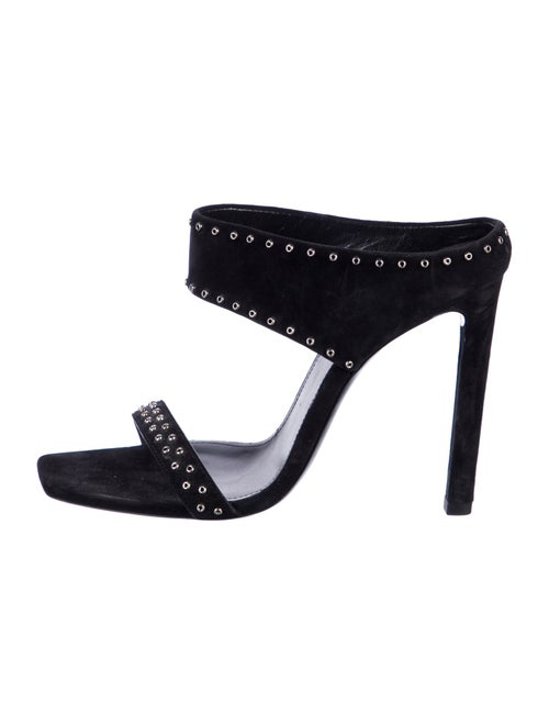 Saint Laurent Suede Cutout Accent Slides