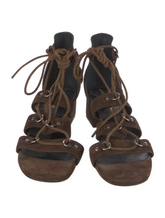 Saint Laurent Suede Gladiator Sandals