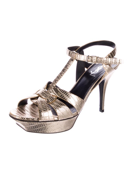 Saint Laurent Leather T-Strap Sandals
