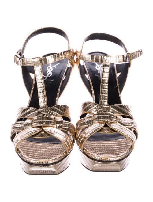 Saint Laurent Leather T-Strap Sandals