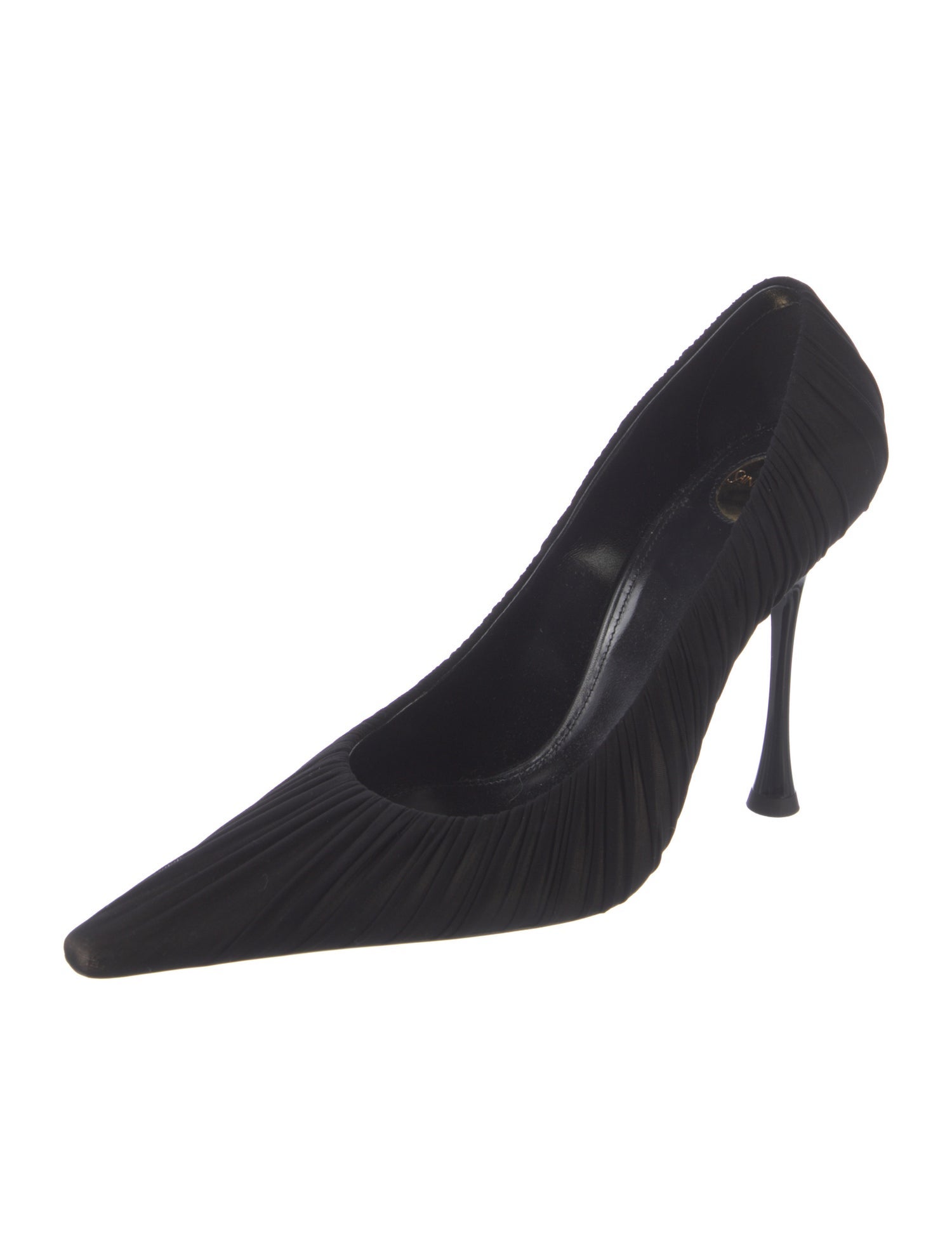 Saint Laurent New Tights Draped Pump Pleated Accents Pumps