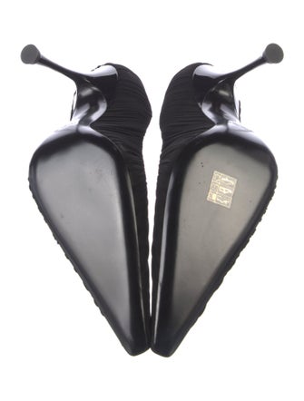 Saint Laurent New Tights Draped Pump Pleated Accents Pumps